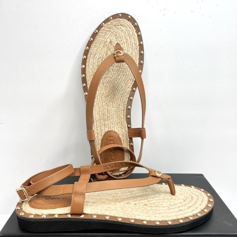 COACH SANDALS, “GRACEY LEATHER “PENNY” COLOR, WOMENS SIZE 6 B, EUR 36.5 B